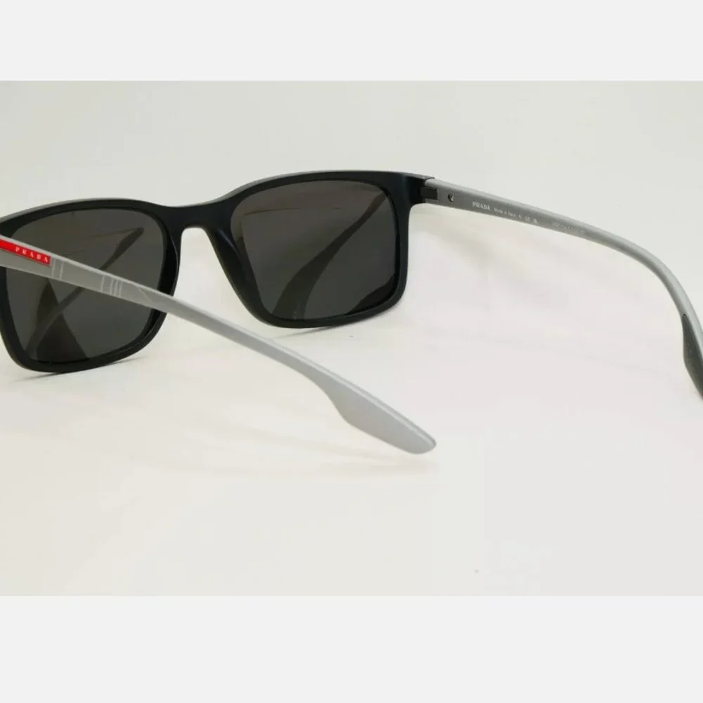 Prada Black Rubber 54mm Grey Matte Sunglasses - Picture 8 of 8